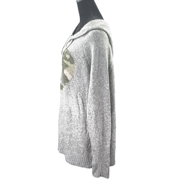 Torrid Grey Argyle Hoodie Size 1X Camo Lace Up Pullover Lightweight Athleisure - Picture 6 of 16